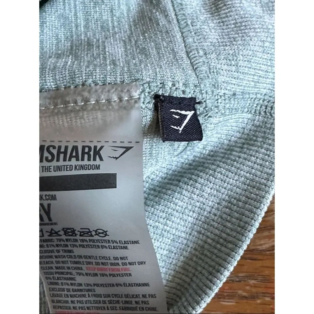 Gymshark Camo Crossback Sport Bra Womens XS Yoga Gym Active Workout Logo Green